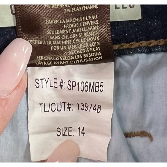 kut from the kloth Women’s Size 14 Jeans Crop Straight Blue Stretch Zipper - Picture 9 of 15